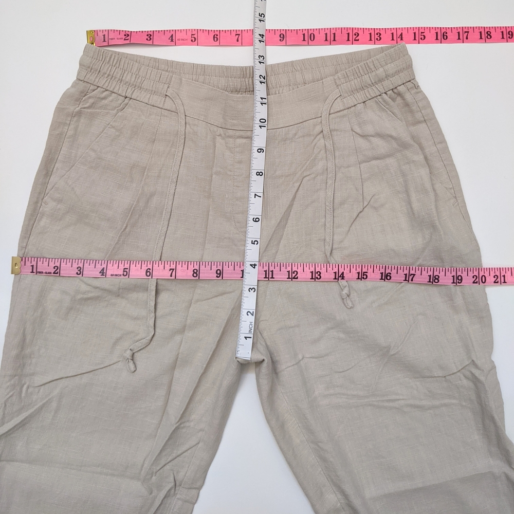 RW & Co Linen Beige Casual Pants, Women's Medium - Picture 4 of 5